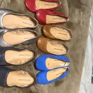 Amazon Essentials Women's Ballet Flats - Red, Blue, Brown, pewter, and navy